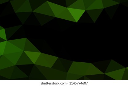 Dark Green vector abstract polygonal abstract polygonal. Colorful illustration in abstract style with gradient. The textured pattern can be used for background.