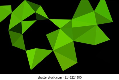Dark Green vector abstract polygonal texture. Modern geometrical abstract illustration with gradient. The polygonal design can be used for your web site.