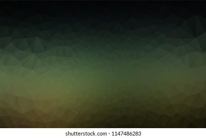 Dark Green vector abstract polygonal layout. Creative illustration in halftone style with gradient. The elegant pattern can be used as part of a brand book.