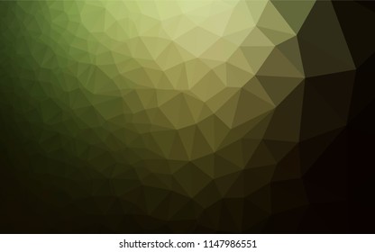 Dark Green vector abstract polygonal texture. Brand new colored illustration in blurry style with gradient. The textured pattern can be used for background.