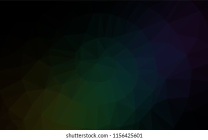 Dark Green vector abstract polygonal layout. Creative geometric illustration in Origami style with gradient. Triangular pattern for your business design.