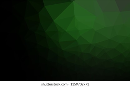 Dark Green vector abstract polygonal texture. Colorful illustration in abstract style with gradient. The polygonal design can be used for your web site.