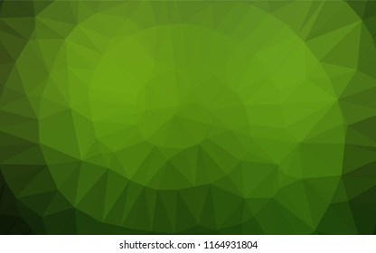 Dark Green vector abstract polygonal layout. Colorful abstract illustration with gradient. The polygonal design can be used for your web site.