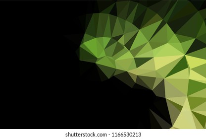 Dark Green vector abstract polygonal cover. Creative geometric illustration in Origami style with gradient. Brand new design for your business.