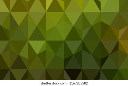 Dark Green vector abstract polygonal background. Elegant bright polygonal illustration with gradient. A completely new design for your leaflet.