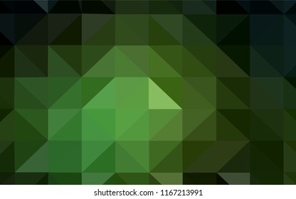 Dark Green vector abstract polygonal background. A sample with polygonal shapes. Brand new design for your business.