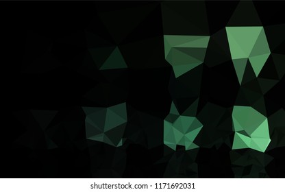Dark Green vector abstract polygonal layout. Colorful illustration in abstract style with gradient. The polygonal design can be used for your web site.