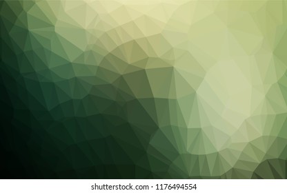Dark Green vector abstract polygonal layout. Glitter abstract illustration with an elegant design. The textured pattern can be used for background.
