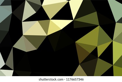 Dark Green vector abstract polygonal texture. Colorful illustration in abstract style with gradient. Triangular pattern for your business design.