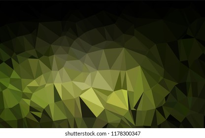 Dark Green vector abstract polygonal layout. Glitter abstract illustration with an elegant design. The polygonal design can be used for your web site.