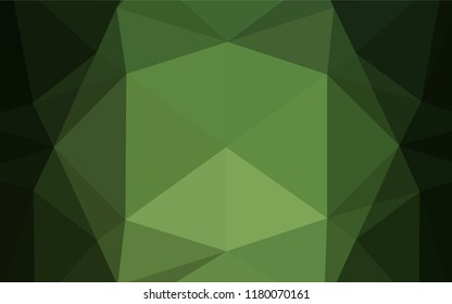 Dark Green vector abstract polygonal texture. Colorful illustration in abstract style with gradient. The template can be used as a background for cell phones.