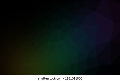 Dark Green vector abstract polygonal texture. Colorful illustration in abstract style with gradient. A completely new template for your business design.