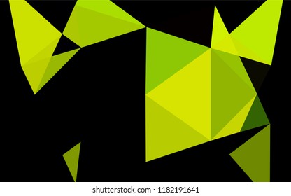 Dark Green vector abstract polygonal cover. Geometric illustration in Origami style with gradient.  A completely new design for your business.