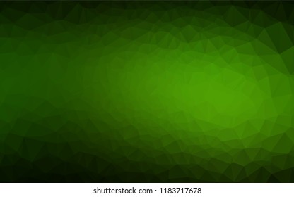 Dark Green vector abstract polygonal layout. An elegant bright illustration with gradient. Brand new style for your business design.