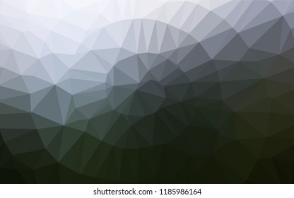 Dark Green vector abstract polygonal layout. Triangular geometric sample with gradient.  The template can be used as a background for cell phones.