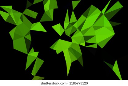 Dark Green vector abstract polygonal layout. A completely new color illustration in a vague style. Brand new design for your business.