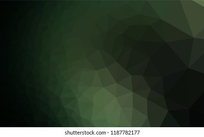Dark Green vector abstract polygonal cover. Colorful abstract illustration with gradient. The textured pattern can be used for background.