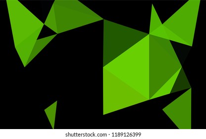 Dark Green vector abstract polygonal texture. Colorful illustration in abstract style with gradient. The elegant pattern can be used as part of a brand book.