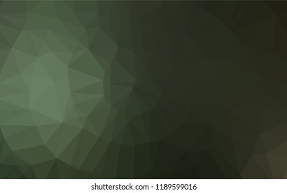 Dark Green vector abstract polygonal layout. A sample with polygonal shapes. The textured pattern can be used for background.