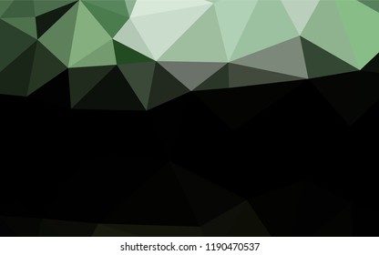 Dark Green vector abstract polygonal texture. A completely new color illustration in a vague style. Brand new style for your business design.