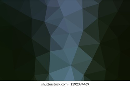 Dark Green vector abstract polygonal layout. A vague abstract illustration with gradient. The elegant pattern can be used as part of a brand book.