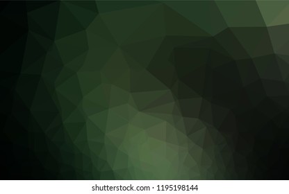 Dark Green vector abstract polygonal layout. Creative geometric illustration in Origami style with gradient. A new texture for your design.