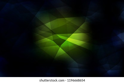 Dark Green vector abstract polygonal pattern. Creative geometric illustration in Origami style with gradient. A new texture for your web site.