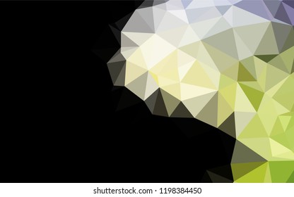 Dark Green vector abstract polygonal cover. A completely new color illustration in a vague style. Brand new style for your business design.
