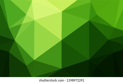 Dark Green vector abstract polygonal layout. Colorful abstract illustration with gradient. The template can be used as a background for cell phones.