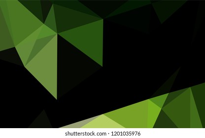 Dark Green vector abstract polygonal cover. Shining colored illustration in a Brand new style. The polygonal design can be used for your web site.