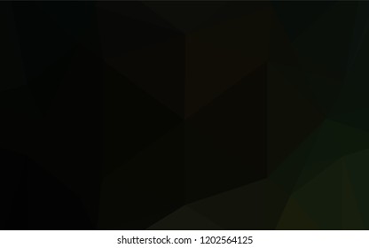 Dark Green vector abstract polygonal cover. Creative illustration in halftone style with gradient. A completely new design for your business.