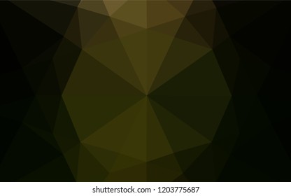 Dark Green vector abstract polygonal layout. An elegant bright illustration with gradient. Brand new design for your business.