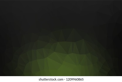 Dark Green vector abstract polygonal cover. Glitter abstract illustration with an elegant design. The completely new template can be used for your brand book.