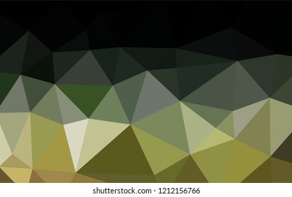 Dark Green vector abstract polygonal layout. Modern geometrical abstract illustration with gradient. Triangular pattern for your business design.