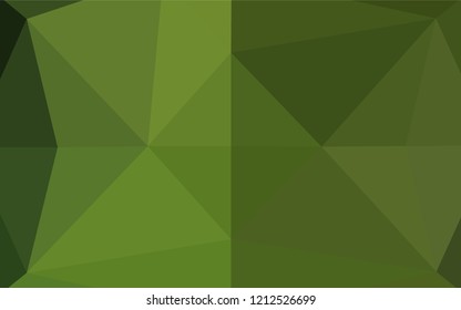 Dark Green vector abstract polygonal layout. Creative illustration in halftone style with gradient. Brand new style for your business design.