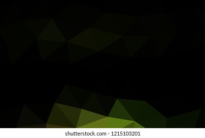 Dark Green vector abstract polygonal abstract polygonal. Geometric illustration in Origami style with gradient.  Triangular pattern for your business design.