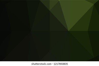 Dark Green vector abstract polygonal layout. Shining colored illustration in a Brand new style. The polygonal design can be used for your web site.