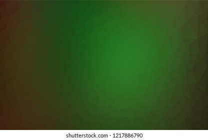 Dark Green vector abstract polygonal cover. Geometric illustration in Origami style with gradient.  The textured pattern can be used for background.