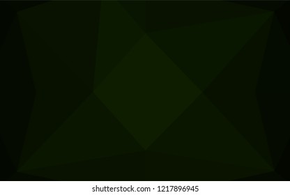 Dark Green vector abstract polygonal cover. Geometric illustration in Origami style with gradient.  A completely new template for your business design.