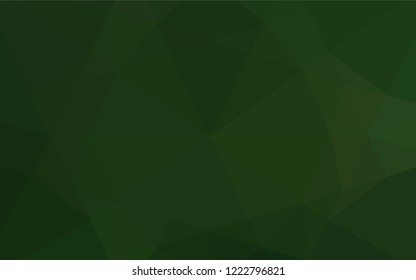 Dark Green vector abstract polygonal layout. Shining colored illustration in a Brand new style. A completely new template for your business design.
