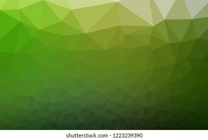 Dark Green vector abstract polygonal cover. An elegant bright illustration with gradient. The polygonal design can be used for your web site.