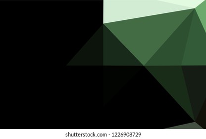 Dark Green vector abstract polygonal texture. Brand new colored illustration in blurry style with gradient. A completely new template for your business design.