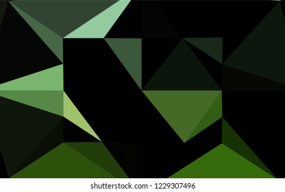 Dark Green vector abstract polygonal cover. A completely new color illustration in a vague style. A new texture for your design.