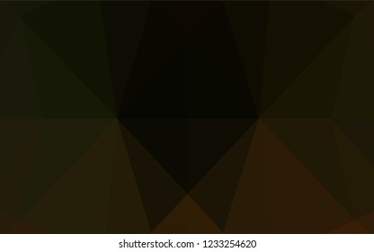 Dark Green vector abstract polygonal texture. Triangular geometric sample with gradient.  The best triangular design for your business.
