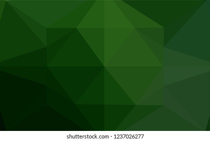 Dark Green vector abstract polygonal cover. A completely new color illustration in a vague style. A completely new template for your business design.