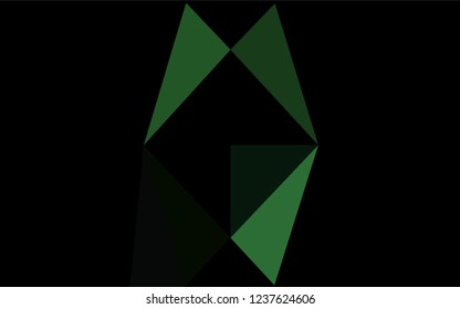 Dark Green vector abstract polygonal cover. An elegant bright illustration with gradient. A completely new template for your business design.
