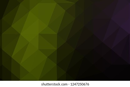 Dark Green vector abstract polygonal layout. Modern geometrical abstract illustration with gradient. Template for your brand book.