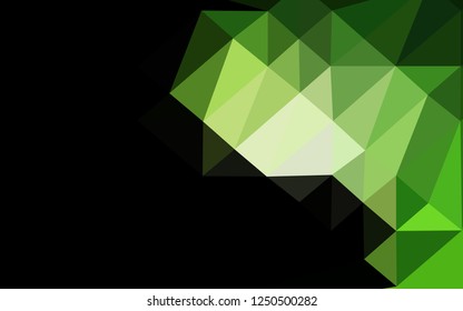 Dark Green vector abstract polygonal layout. Modern geometrical abstract illustration with gradient. Elegant pattern for a brand book.