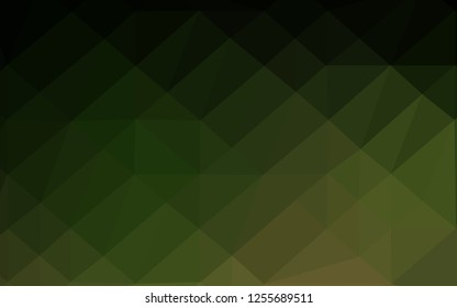 Dark Green vector abstract polygonal texture. Colorful illustration in Origami style with gradient.  Textured pattern for background.