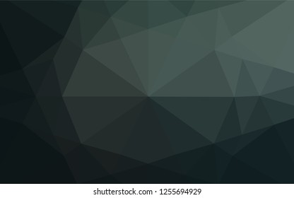 Dark Green vector abstract polygonal cover. Shining colored illustration in a Brand new style. The best triangular design for your business.